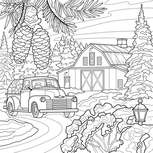 Winter rural scene