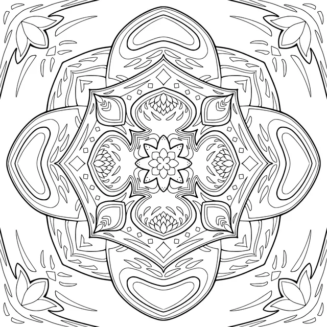 Colorful Geometric Mandala Pattern