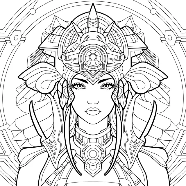 Futuristic Ancient Female Warrior