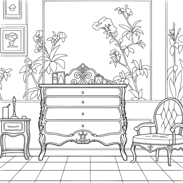 A Corner of a Vintage - style Interior