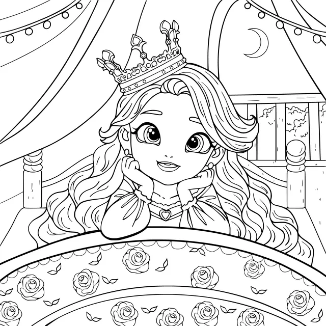 The Princess in Bed at Night