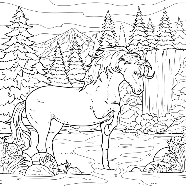 Unicorn by the Stream