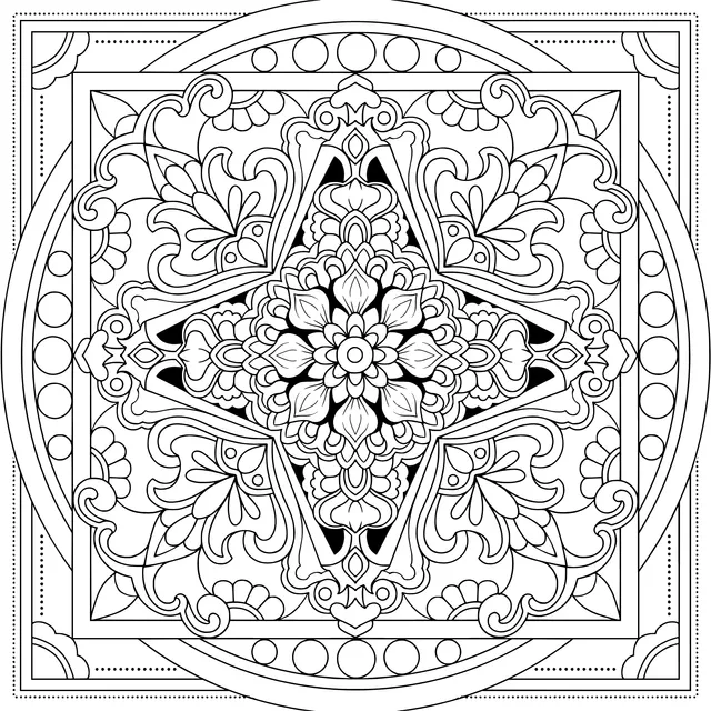 Colorful Floral Geometric Pattern