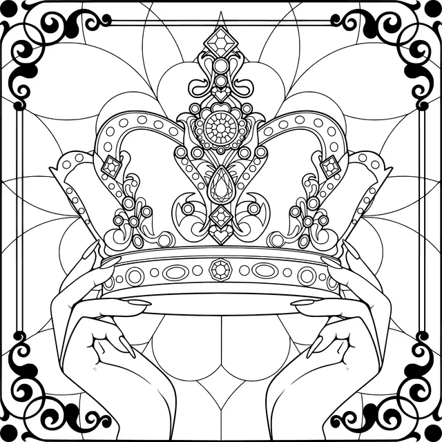 A Gorgeous Crown Held by Hands