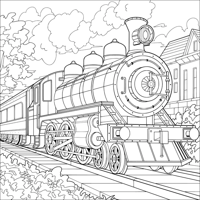 A vintage steam - train in motion