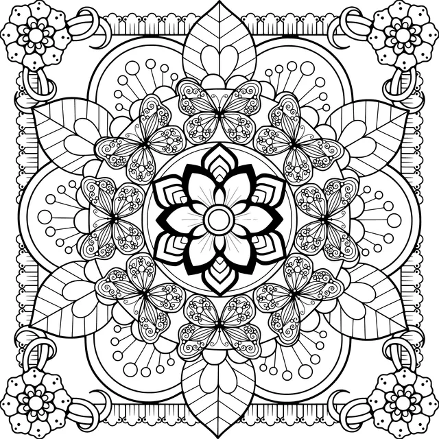 Colorful Floral Mandala Pattern