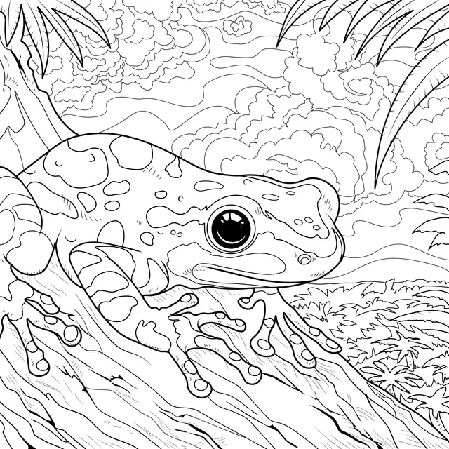 Colorful Frog on a Tree