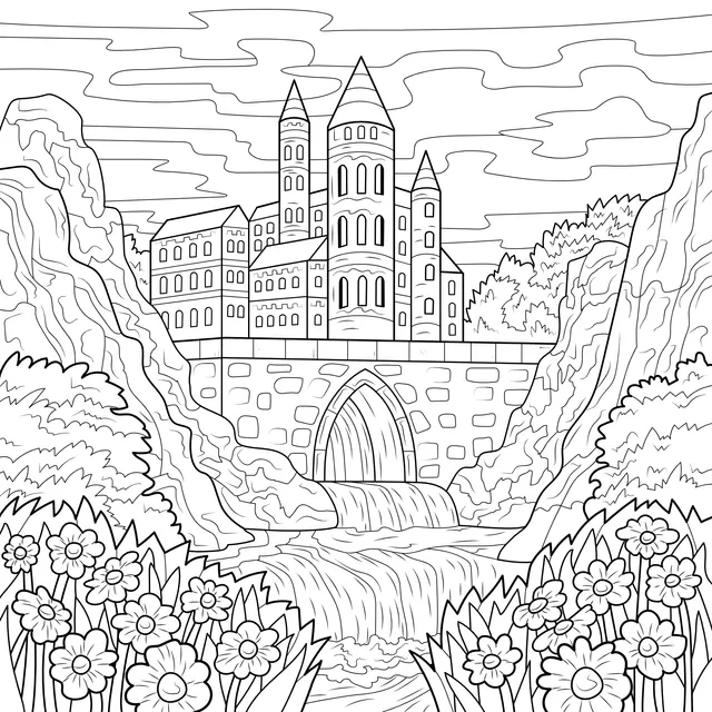 Fairy - tale Castle in the Mountains