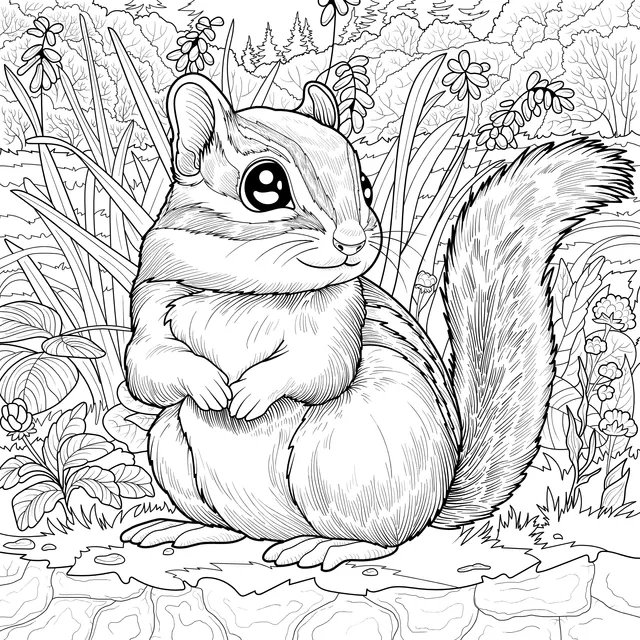 Chipmunk in the Forest