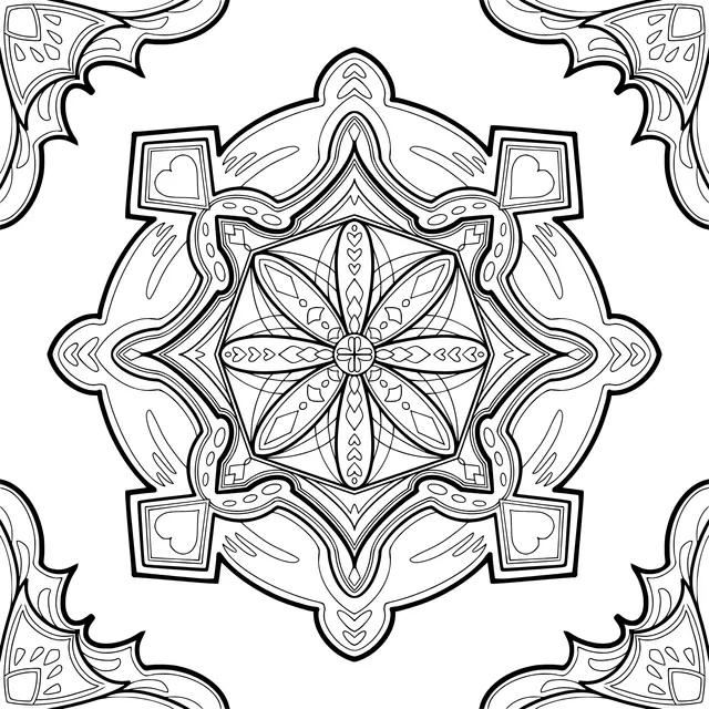 Colorful Geometric Mandala Pattern