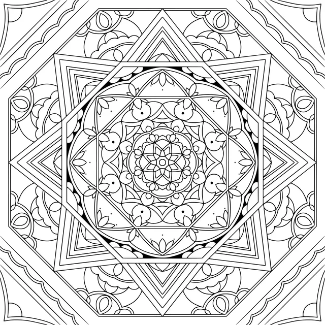 Colorful Geometric Mandala Pattern