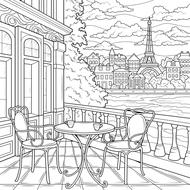 Beautiful View from a Parisian Balcony