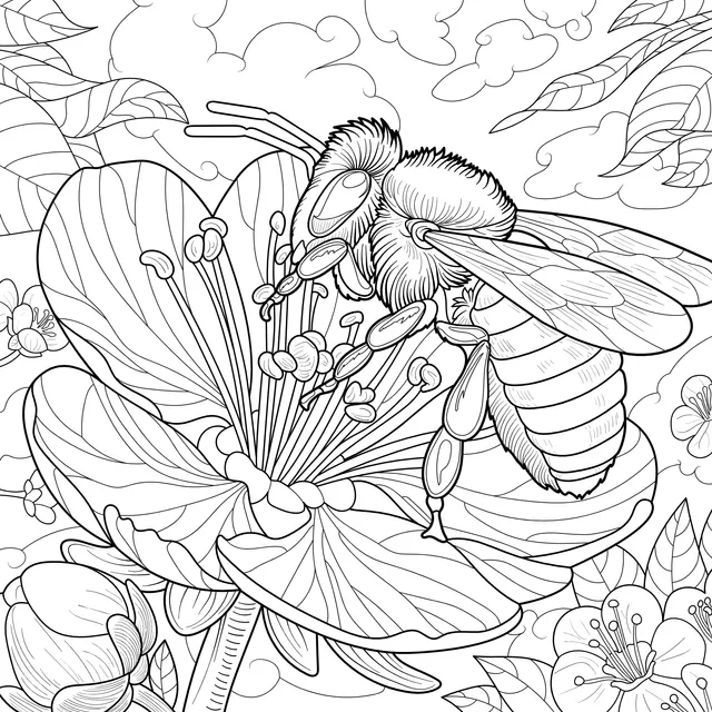 Bee Collecting Nectar