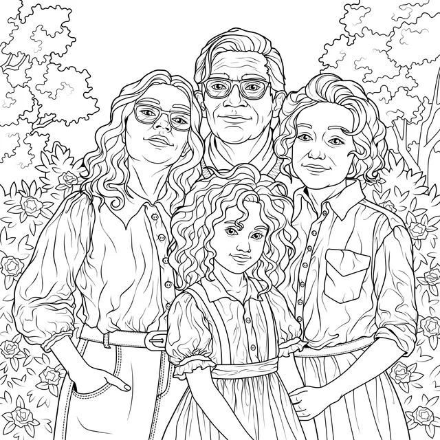 Family outdoor group photo