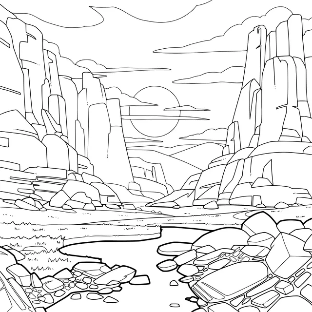 Canyon Scenery at Sunset