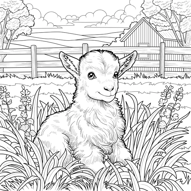 Little Lamb on the Grass
