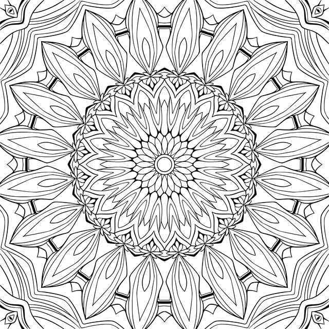 Turquoise Mandala Pattern