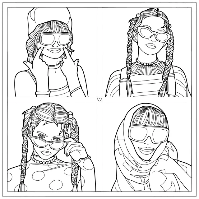 Diverse Styles of Fashionable Girls