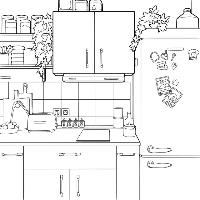 A Colorful Corner of the Kitchen
