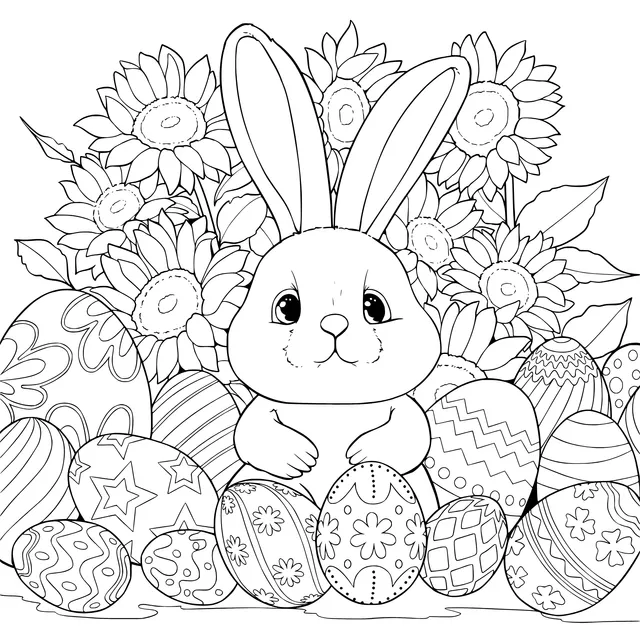 Easter Bunny and Eggs