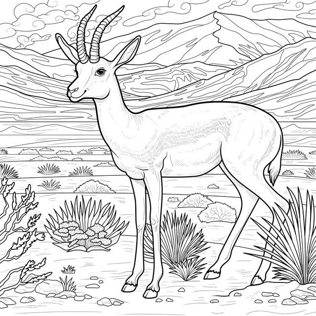Antelope in the Desert