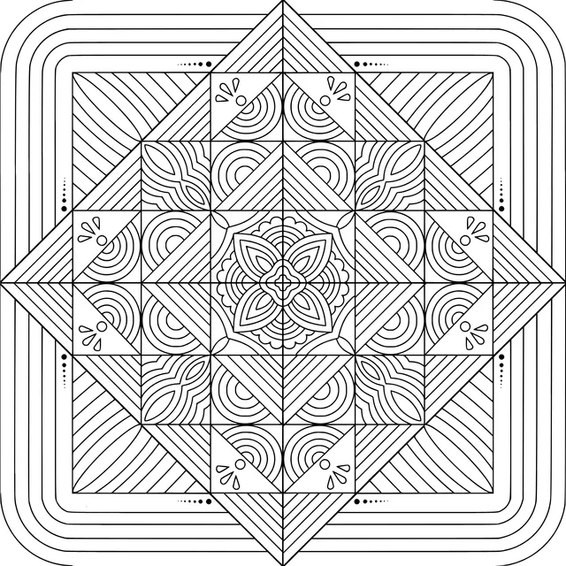 Colorful Geometric Symmetrical Pattern