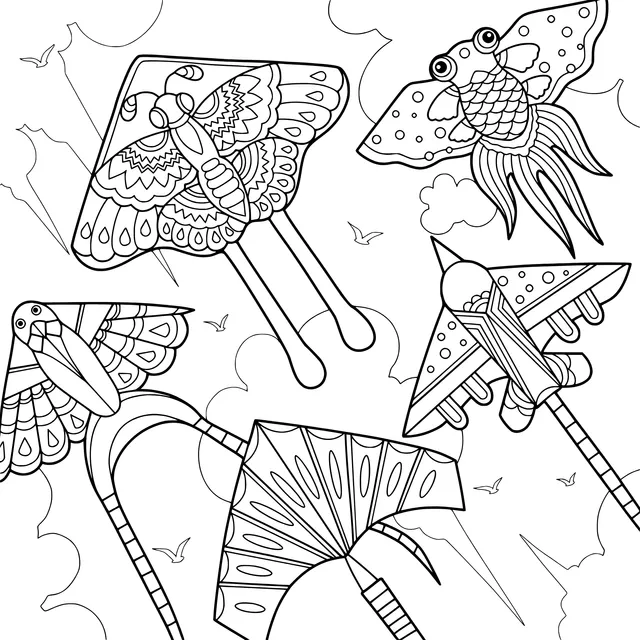 Colorful Kites in the Sky