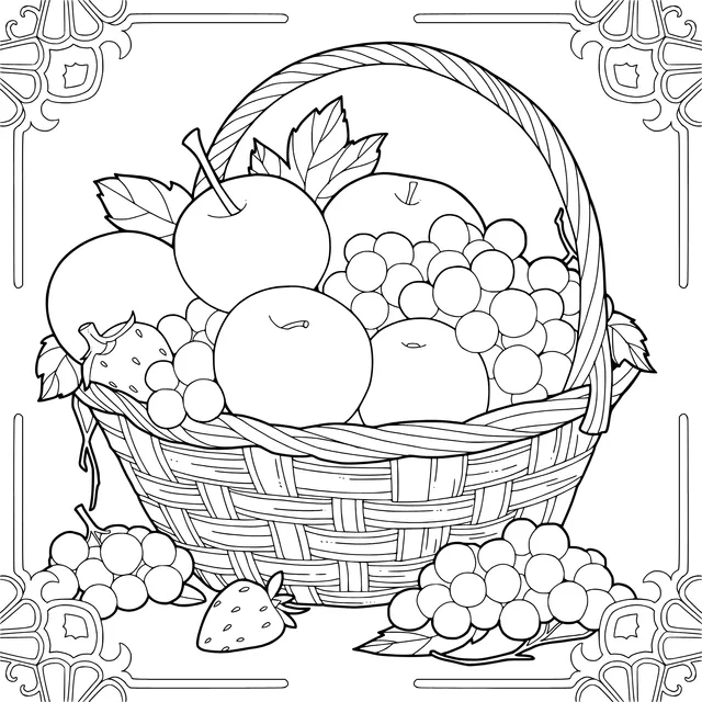 Basket Full of Fruits