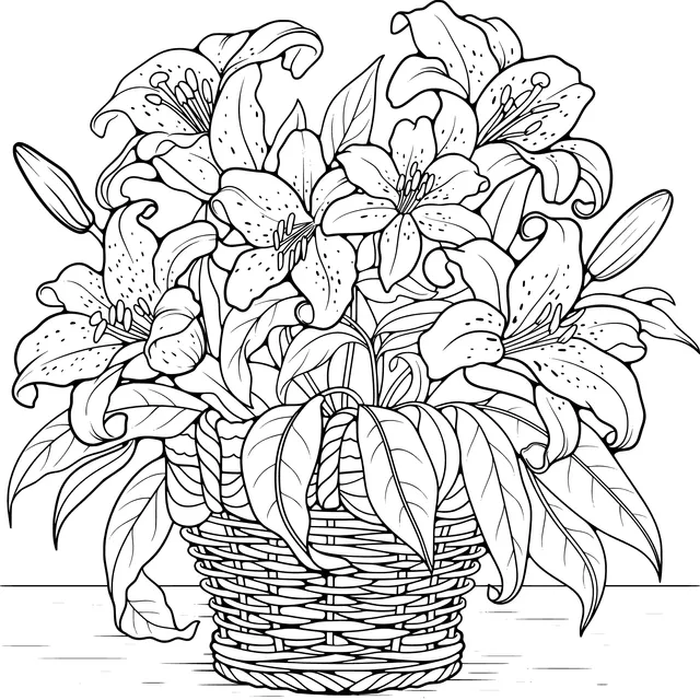 Lilies in a Basket