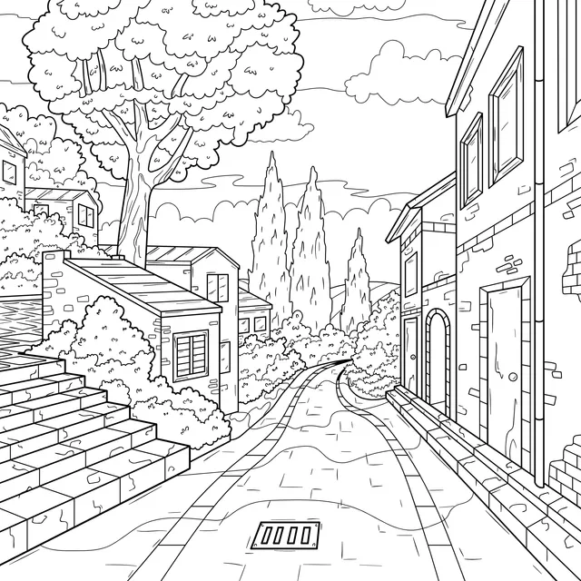 Colorful Street Scenery