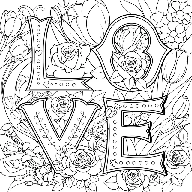 Love Surrounded by Flowers