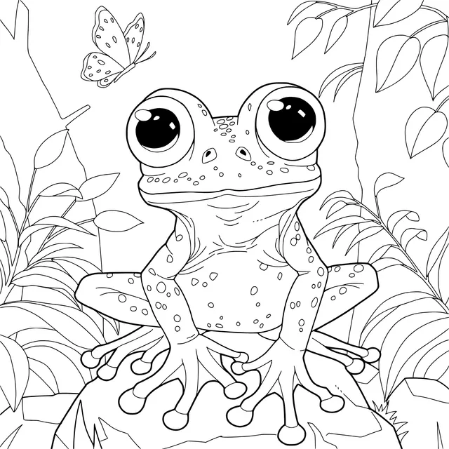 Big - eyed Frog in the Forest