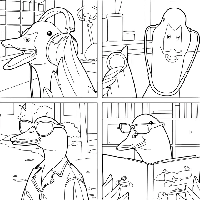 Diverse Moments in a Duck's Life