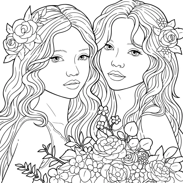 Twin - flower Girls