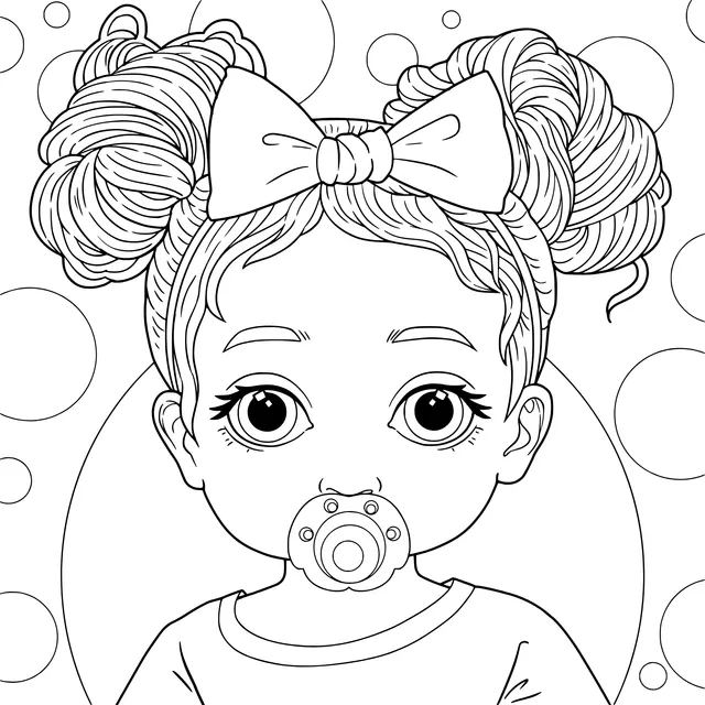 Adorable Little Girl with Pigtails