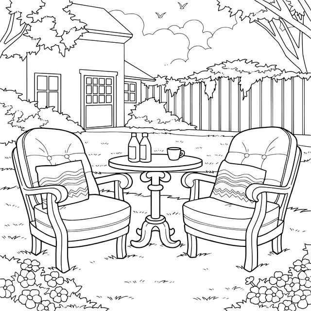 Cozy courtyard relaxation area