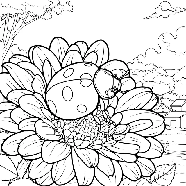 Ladybug on the Flower