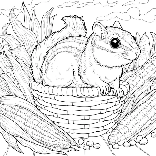 Chipmunk in the Basket
