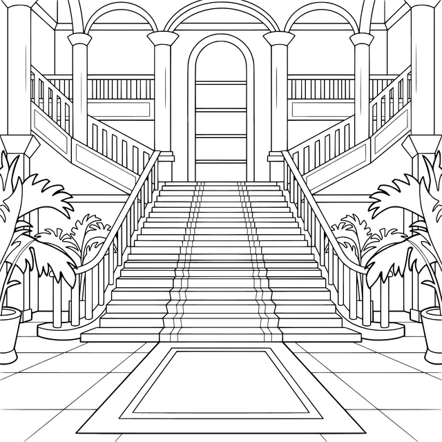 Luxurious indoor staircase