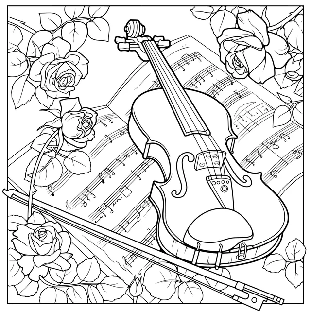 Violin among Roses