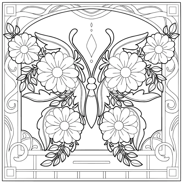 Floral and Butterfly Decorative Pattern
