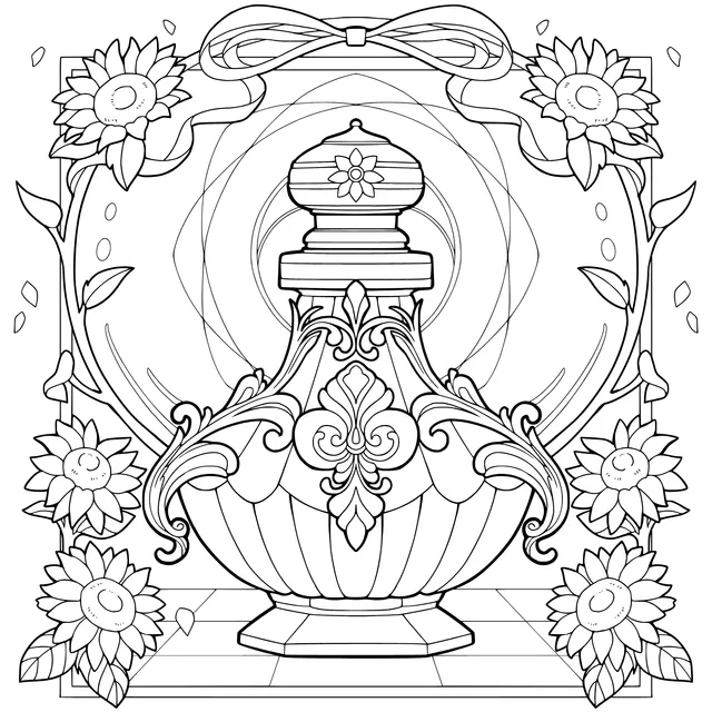 Vintage Perfume Bottle Illustration