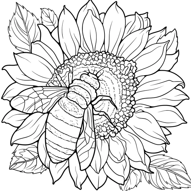 Bee on a Sunflower