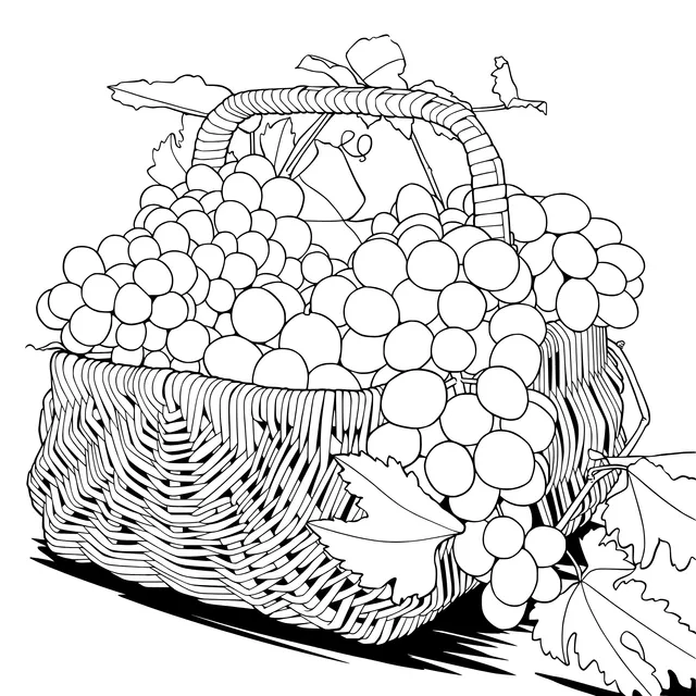 Basket Full of Grapes