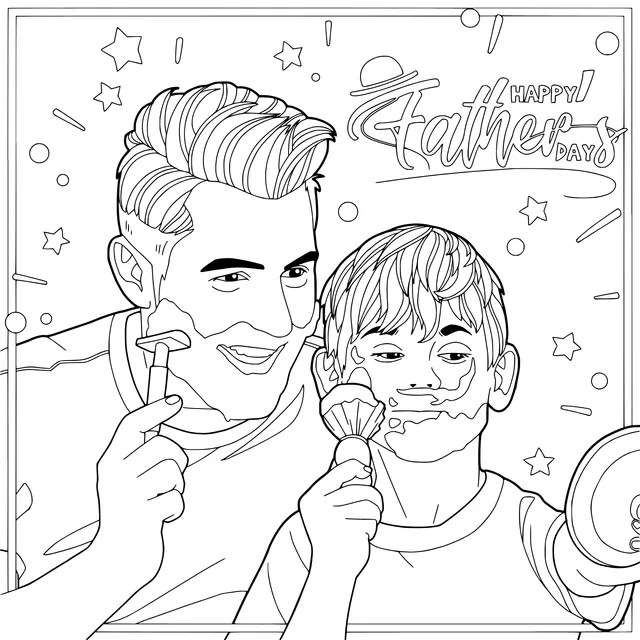 Father's Day: Father - son shaving fun