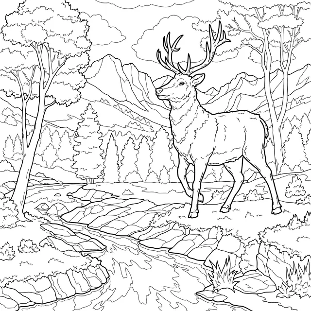 Stag by the Stream
