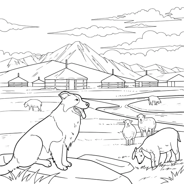 Pastoral Scene in the Grassland