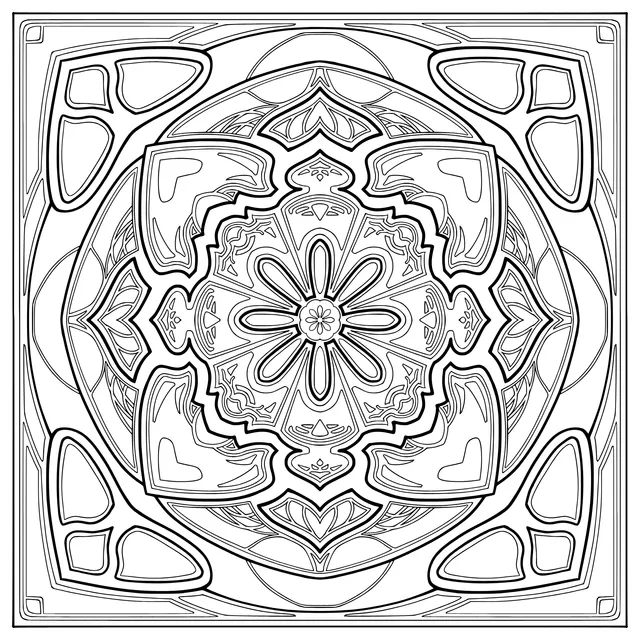 Colorful Geometric Symmetrical Pattern