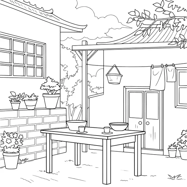 A Quiet Corner of the Courtyard