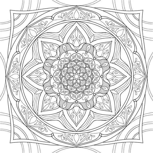 Colorful Geometric Mandala Pattern